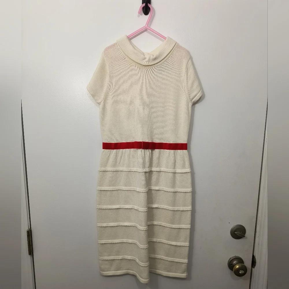 Janie and Jack Tartan Party‎ Dot Trim Sweater Dress